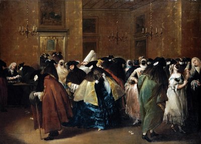 ヴェネツィアのカジノ（堡塁） - Guardi, Francesco (1712-1793) - 油彩・キャンバス - 77.5x107.5 - 個人蔵 作： Francesco Guardi
