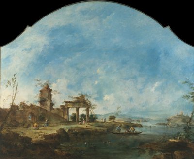 ファンタスティック ランドスケープ 1765年。 作： Francesco Guardi