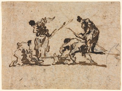 働く農民と漁師 作： Francesco Guardi