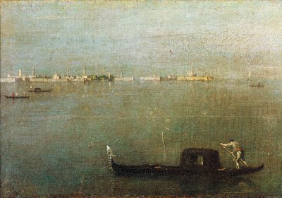 ラグーン上のゴンドラ、グレー・ラグーン 1765年頃（油彩・キャンバス 作： Francesco Guardi
