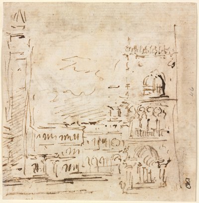 ドゥカーレ宮殿のあるサン マルコ広場 作： Francesco Guardi