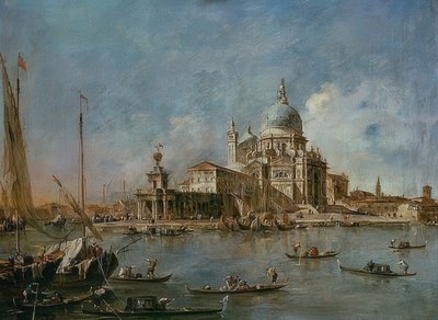 プンタデラドガナとサンタマリアデッラサルーテ。ええと1770 作： Francesco Guardi