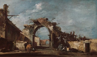廃墟のアーチ 作： Francesco Guardi