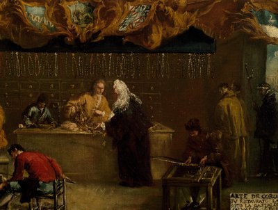 コロネリ組合の看板、フランチェスコ・グアルディ（1712-1793）作、イタリア 作： Francesco Guardi