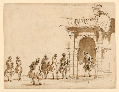 パラッツォ スリアンでのレセプションのスケッチ 作： Francesco Guardi