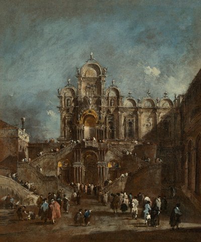 カンポ サン ザニポロ、ヴェネツィアの仮設トリビューン 作： Francesco Guardi