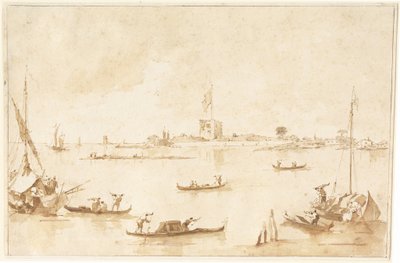 ラグーンから見たサンアンドレア要塞 作： Francesco Guardi