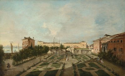 パラッツォ・コンタリーニ・ダル・ザッフォの庭園、1770年頃（キャンバスに油彩） 作： Francesco Guardi