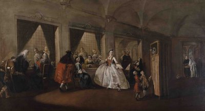 サンザッカリアの修道院のパーラー 作： Francesco Guardi