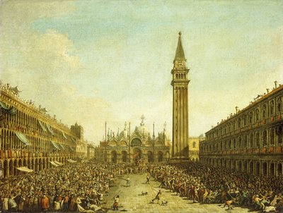 ドゥカーレの戴冠式の日にサンマルコ広場、 作： Francesco Guardi