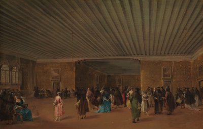 パラッツォダンドロのリドットパブリコ、1765-68年頃（キャンバスに油彩） 作： Francesco Guardi