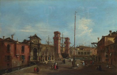 ヴェネツィア。アーセナル、1755-1760 作： Francesco Guardi