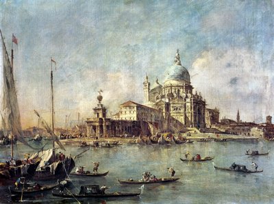 ヴェネツィア、プンタデッラドガーナとサンタマリアデッラサルーテ、1770年頃 作： Francesco Guardi