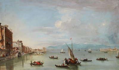 ヴェネツィア：ラグーンとサンミケーレ島のあるフォンダメンタヌオーヴェ、c1758 作： Francesco Guardi