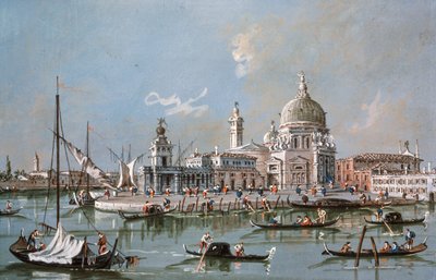 18世紀のサンタマリアデッラサルート教会の眺め 作： Francesco Guardi