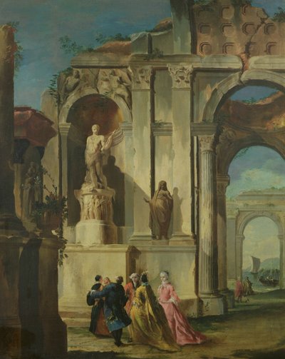 廃墟への訪問 作： Francesco Guardi