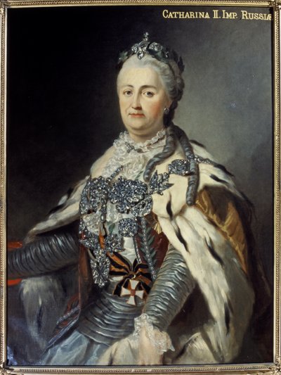 エカテリーナ2世「大王」（1729-1796）（油彩・カンヴァス） 作： Francesco Guerini