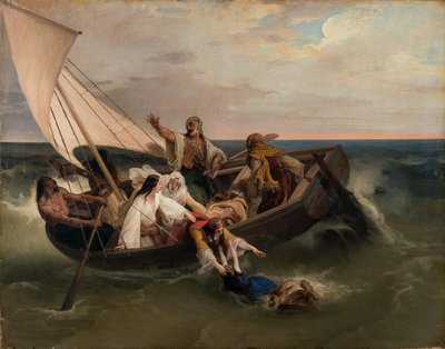 ギリシャの逃亡者とボート、1834。 作： Francesco Hayez