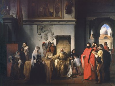 ドージェフランチェスコフォスカリの除去（2つのフォスカリ） 作： Francesco Hayez