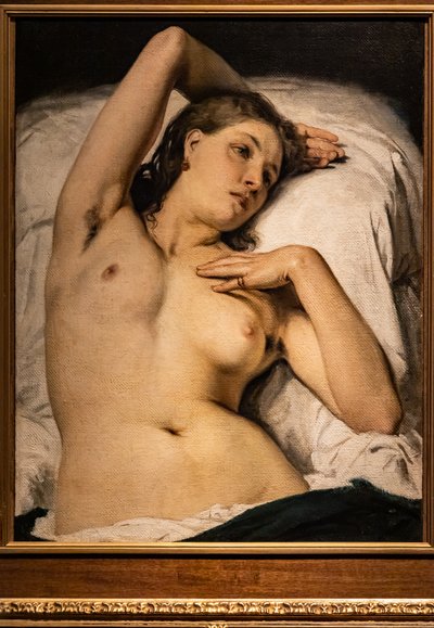 女性のヌード（休息モデル） 作： Francesco Hayez