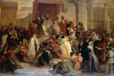 クレルモンの広場で第一回十字軍を説く教皇ウルバン2世 作： Francesco Hayez