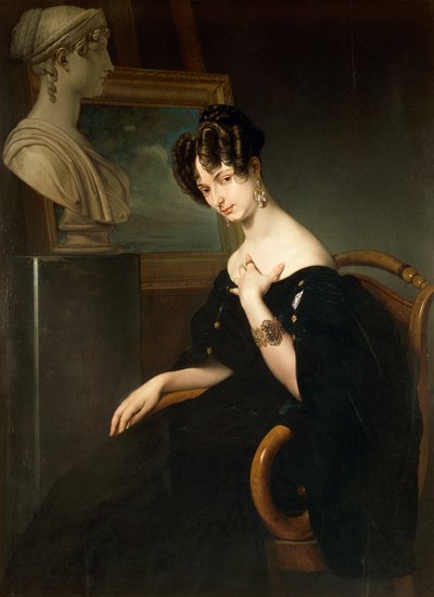 クリスティーナ・トリヴルツィオ・ベルジョジョの肖像」フランチェスコ・ヘイズ（1791-1882）作、油彩・カンヴァス 作： Francesco Hayez
