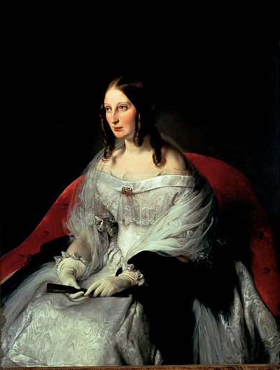 サラ・ルイーズ・ストラカン（1818-1881）の肖像（サンタンティモ公女）、ヘイズ・フランチェスコ（1791-1882）作。油彩・キャンバス 作： Francesco Hayez