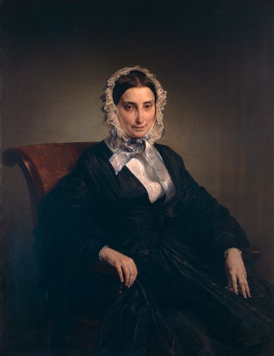 フランチェスコ・ヘイズ（1791-1882）によるテレサ・ボッリ（アレッサンドロ・マンゾーニの2番目の妻）の肖像 作： Francesco Hayez