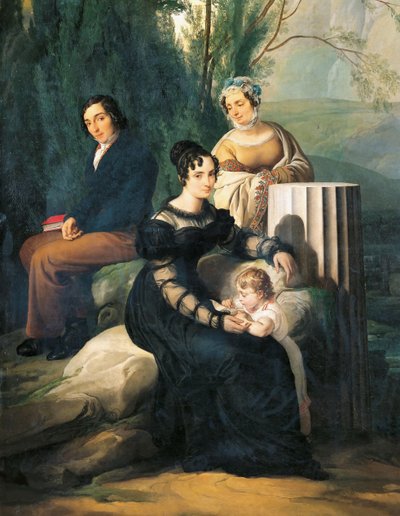 ボッリ・スタンパ家の肖像、1822年。 作： Francesco Hayez