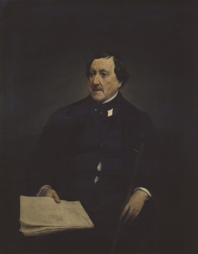 作曲家Gioachino Antonio Rossini 1792-1868の肖像 作： Francesco Hayez