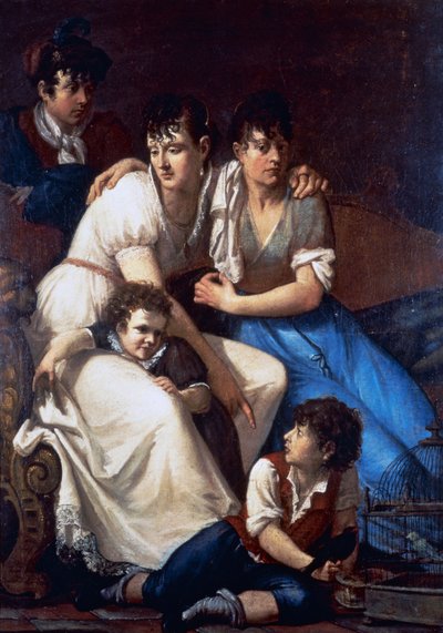画家の家族の肖像 作： Francesco Hayez