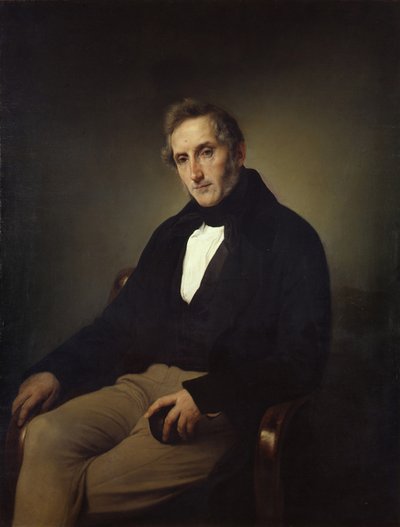 詩人アレッサンドロマンゾーニ1785-1873の肖像 作： Francesco Hayez