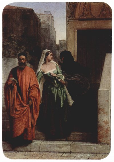 ライバルの復讐（ヴェネチアの女たち） 作： Francesco Hayez