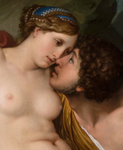 リナルドとアルミダのディテール、1812～1813年。 作： Francesco Hayez