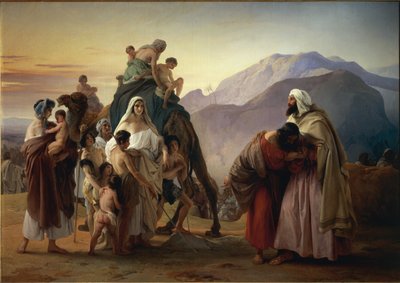 ヤコブとエサウの和解」（油彩・キャンバス 作： Francesco Hayez