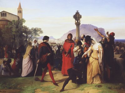 シチリアのヴェスパー、1846 作： Francesco Hayez