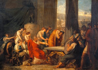アルキノウスの宮廷でのユリシーズ』フランチェスコ・ヘイズ（1791-1882）、油彩・キャンバス、69x98cm 作： Francesco Hayez