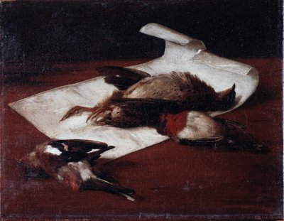 死んだゲームの絵 フランチェスコ・インガンニ（1793-1873） 1862年 薄手 25,6x33,2 cm ゲネス近代美術館（Galleria d
