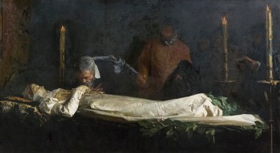 ヴィットリア・コロンナの死の床に立つミケランジェロ 作： Francesco Jacovacci