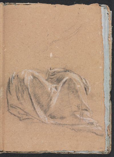 Verona Sketchbook：Drapery study page 35、1760。 作： Francesco Lorenzi