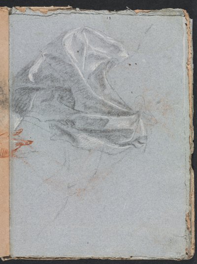 Verona Sketchbook：Drapery study page 37、1760。 作： Francesco Lorenzi