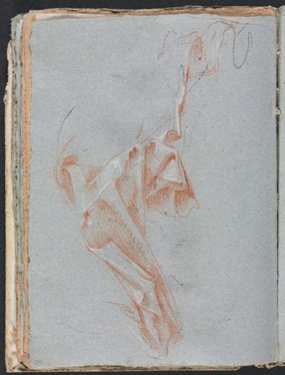 Verona Sketchbook：Drapery study page 38、1760。 作： Francesco Lorenzi