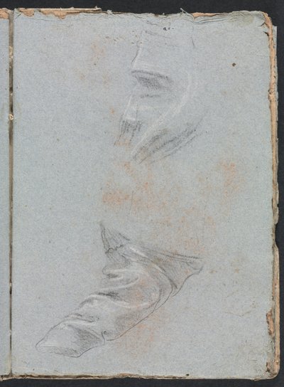 Verona Sketchbook：Drapery study page 39、1760。 作： Francesco Lorenzi