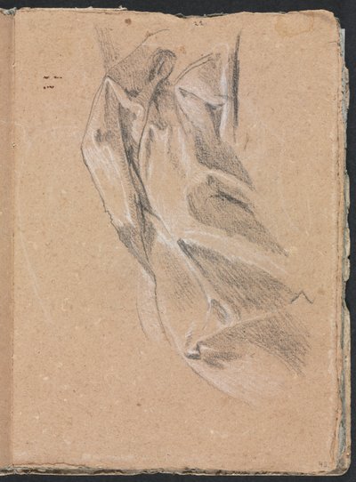 Verona Sketchbook：Drapery study page 43、1760。 作： Francesco Lorenzi