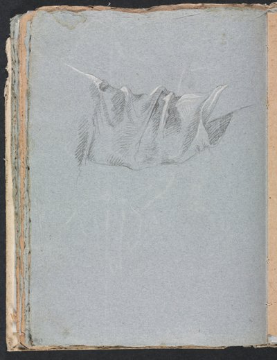 Verona Sketchbook：Drapery study page 48、1760。 作： Francesco Lorenzi