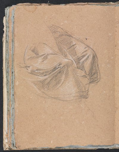 Verona Sketchbook：Drapery study page 50、1760。 作： Francesco Lorenzi