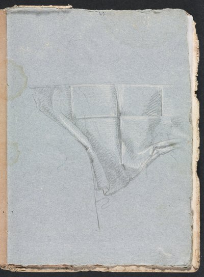 Verona Sketchbook：Drapery study page 93、1760。 作： Francesco Lorenzi