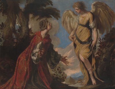 ハガルと天使、ca。 1657 作： Francesco Maffei
