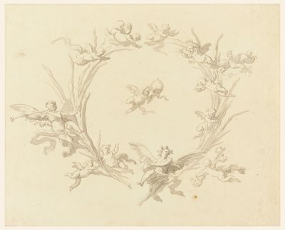 ドローイング、フレスコ画の研究、クイリナーレ宮殿、ローマ、1815〜16年 作： Francesco Manno