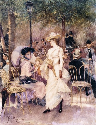 公園の人物、 作： Francesco Miralles Galaup